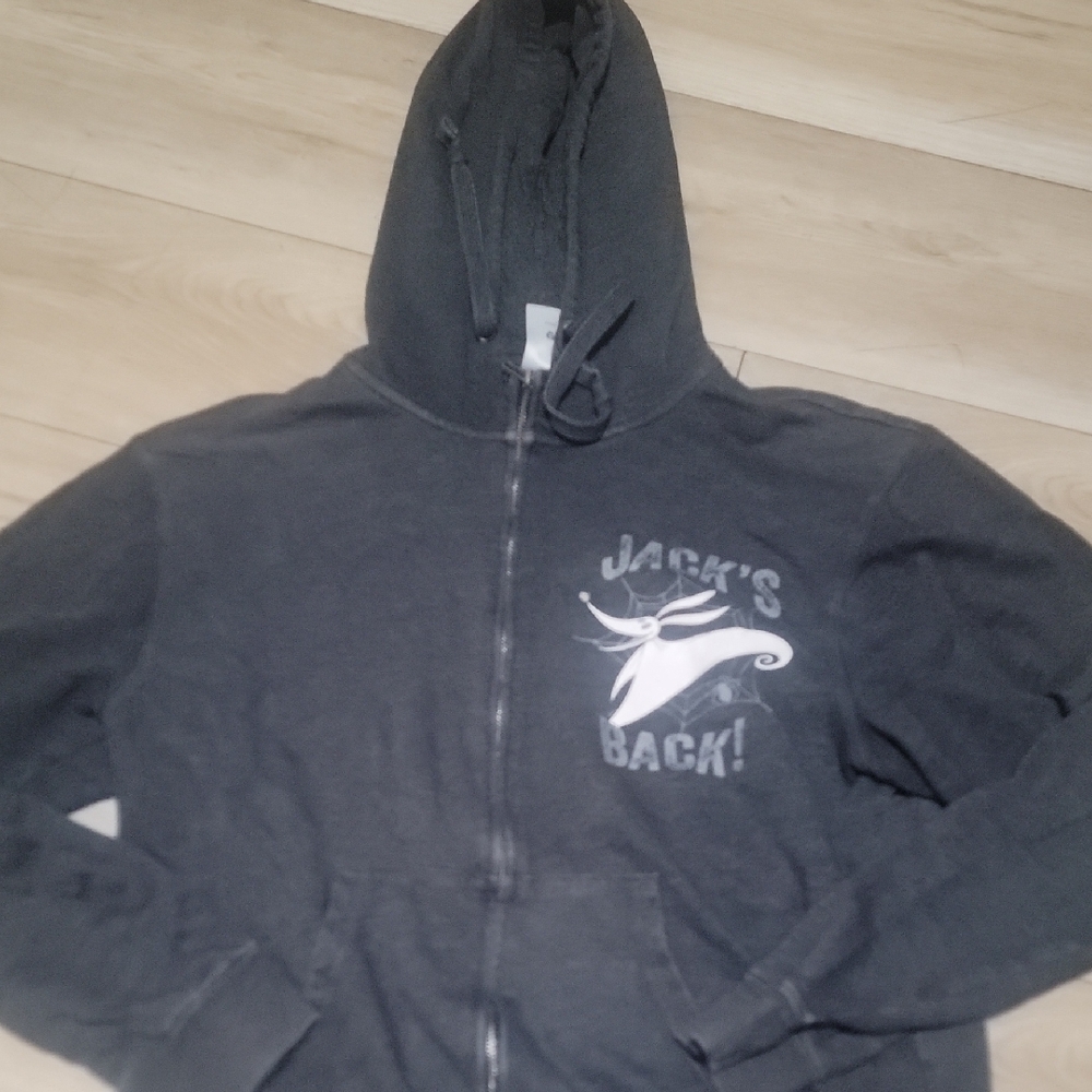 Disney Black Hoodie Zip Up Night Before Christmas